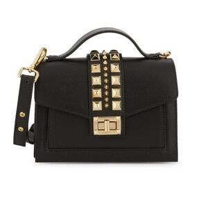 Valentino Titti Palmellato Studded Leather Cross Body Purse